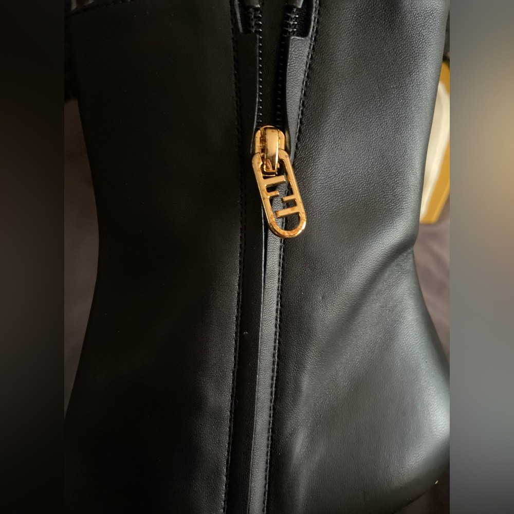 Fendi First Black Ankle Boots with Gold Heel. ⚜️ - Picture 8 of 16